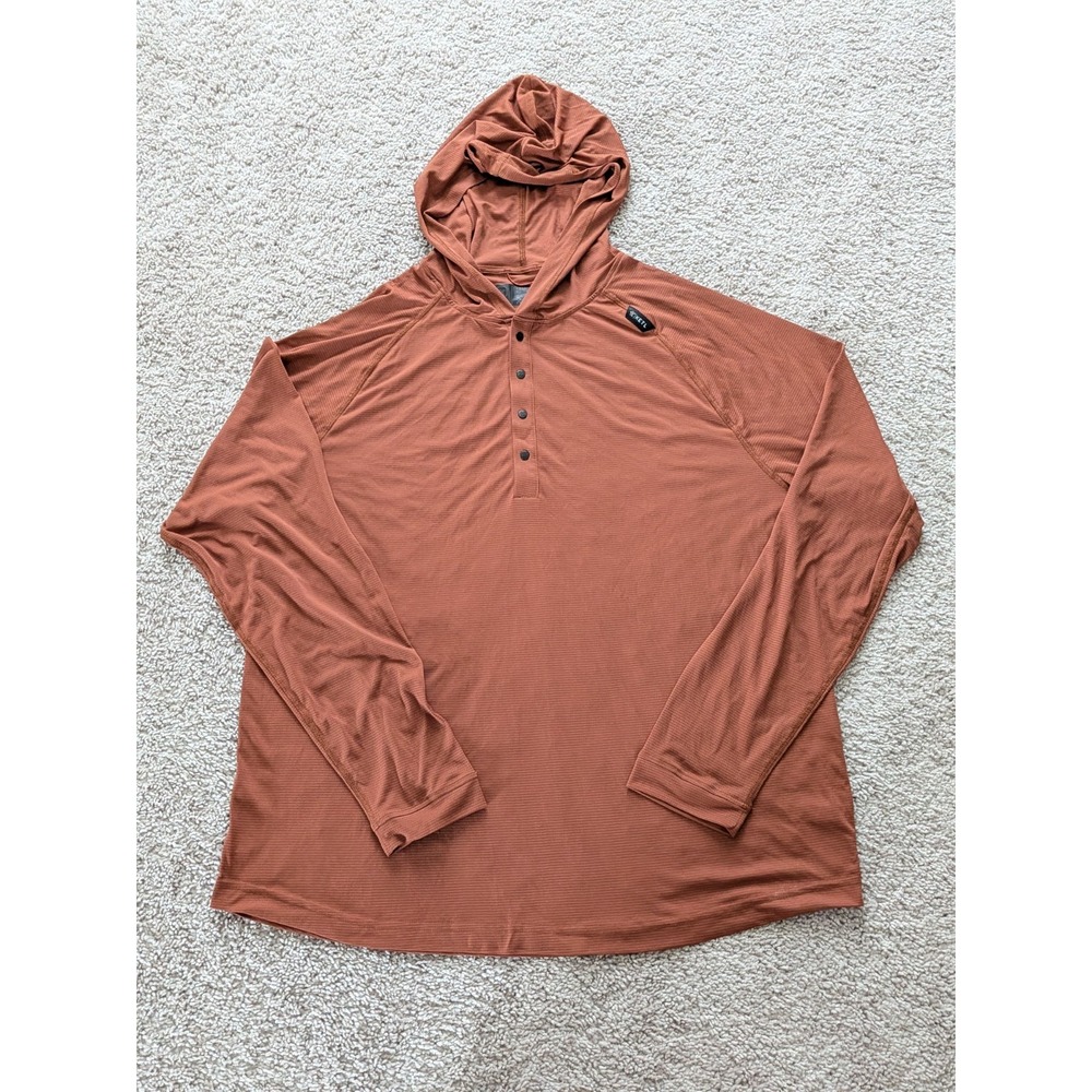Ketl NoFry Sun Hoodie Four Snap Sedona Clay Mens XXL NWOT Athleisure Lightweight